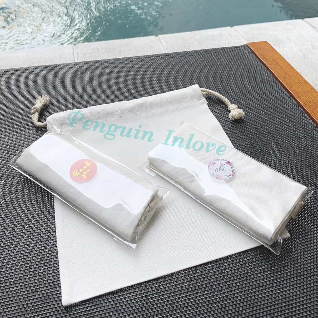 กระเป๋าผ้าดิบ หูรูด สกรีน