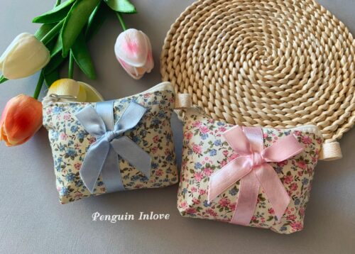 ของชำร่วย กระเป๋าผ้าแคนวาสลายดอกไม้